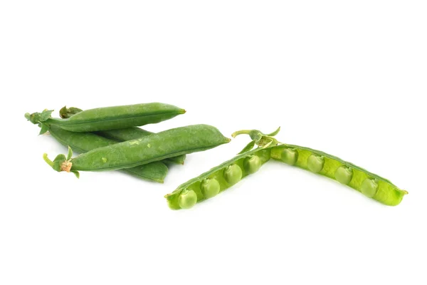 Outdoor and indoor pea pod — Stock Photo, Image