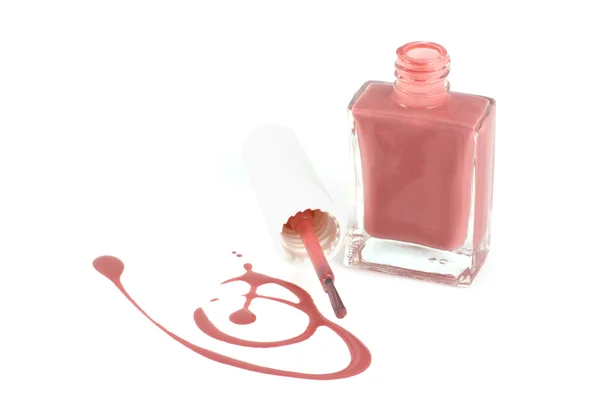 Esmalte de uñas rosa — Foto de Stock