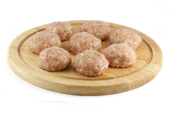 Burgers made from ground beef on the kitchen — Stock Photo, Image