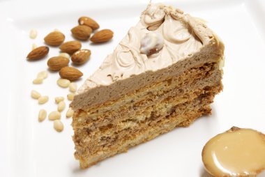 Cake with nuts clipart