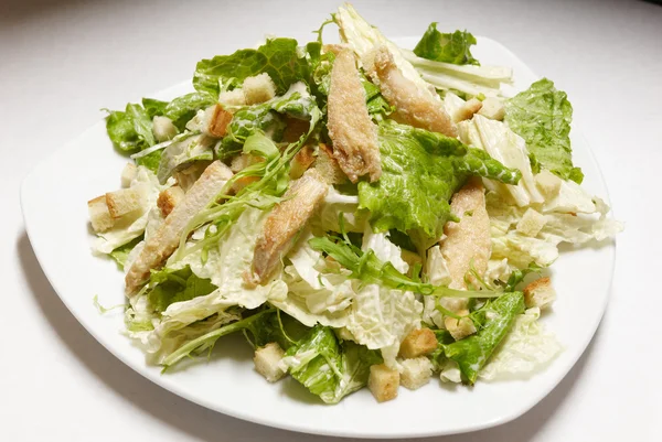 Salad with croutons — Stock Photo, Image