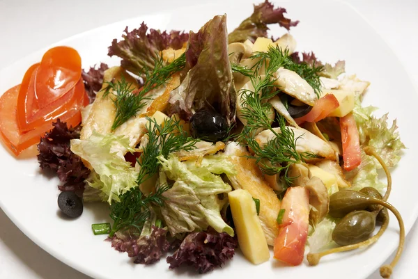 Salat mit Croutons — Stockfoto