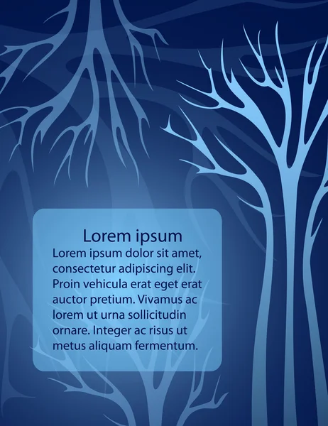 Beau vecteur abstrait arbre d'hiver — Image vectorielle