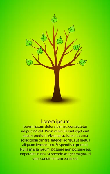 Bel arbre vecteur de printemps — Image vectorielle