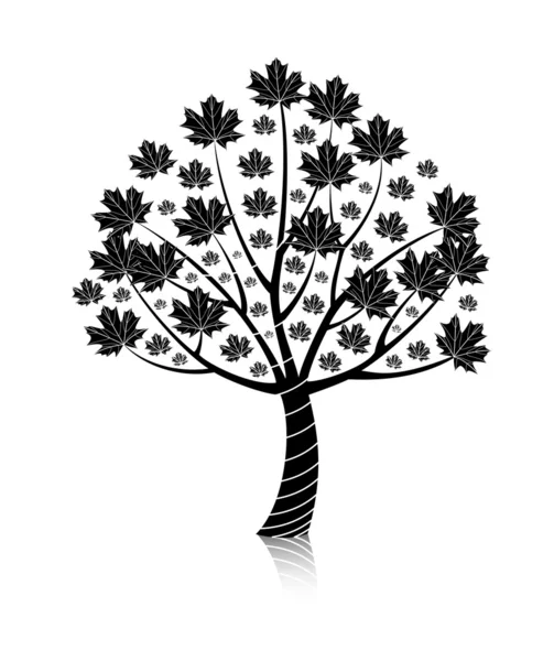 Vector maple tree — Stock Vector