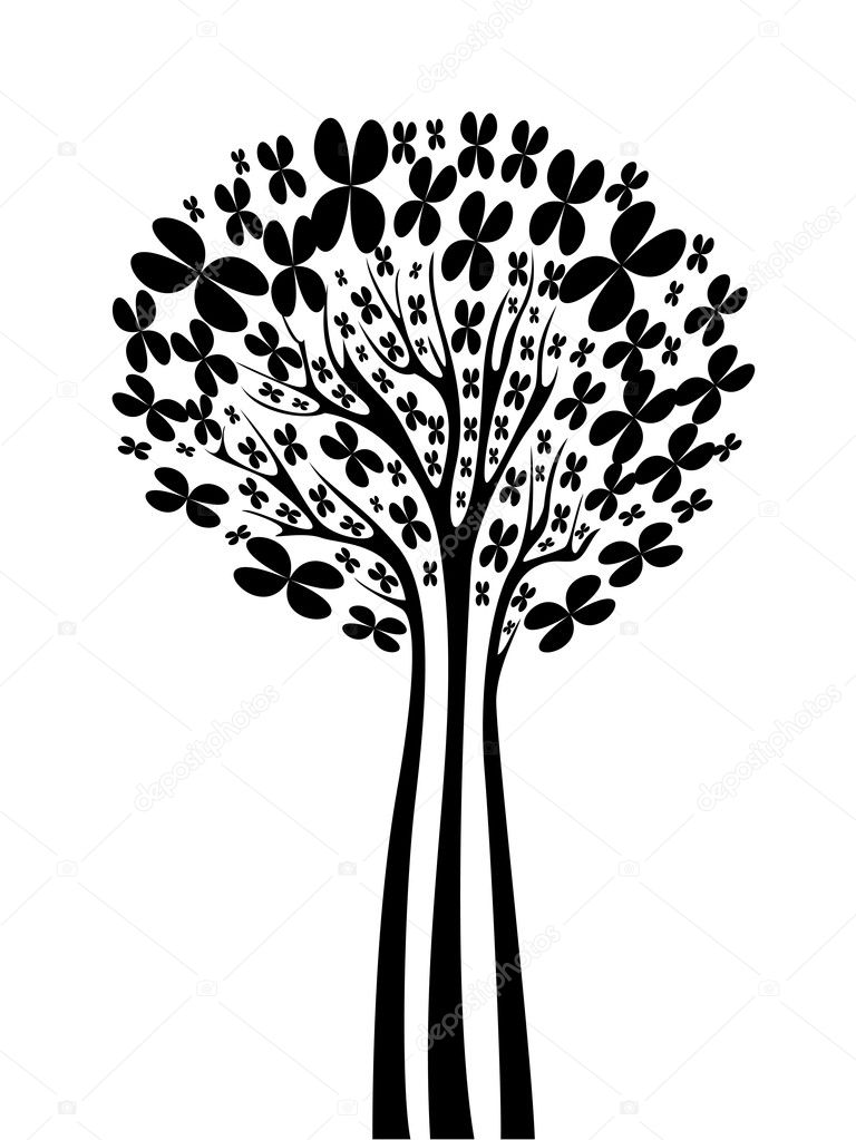 Vector maple tree