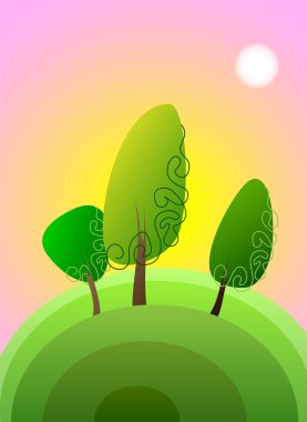 kavak ağacı, vektör