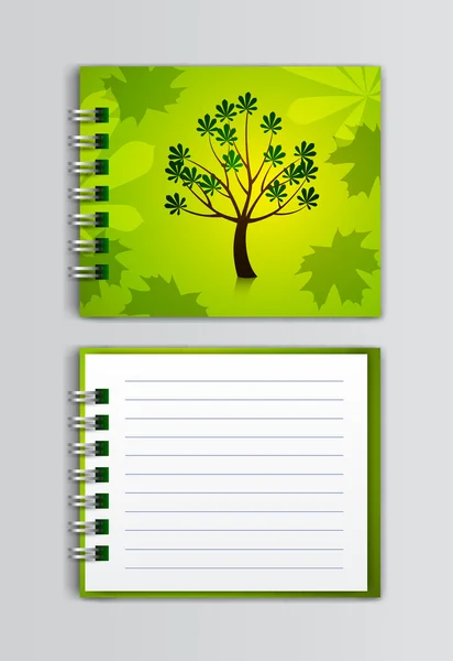 Notebook s ilustrace — Stockový vektor
