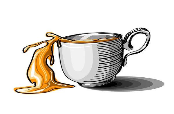 Skizze Tasse Kaffee — Stockvektor