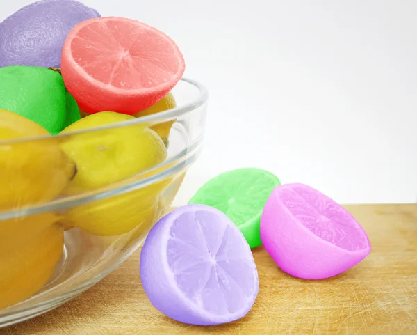 Abstraktní barevné citrony — Stock fotografie