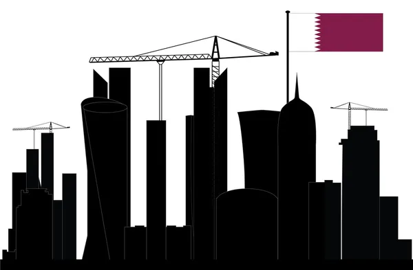 Qatar skyline — Stock Vector