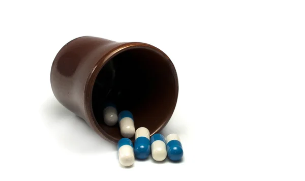 Medicina sobre branco isolado — Fotografia de Stock