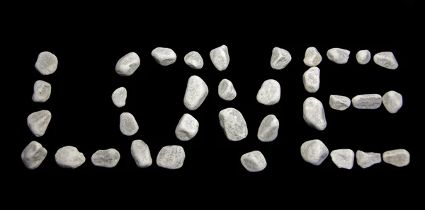 Liebe in weißen Felsen — Stockfoto