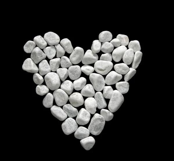 Corazón en piedras blancas —  Fotos de Stock
