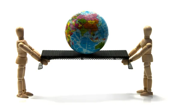 Proberen te houden van de wereld in balans — Stockfoto