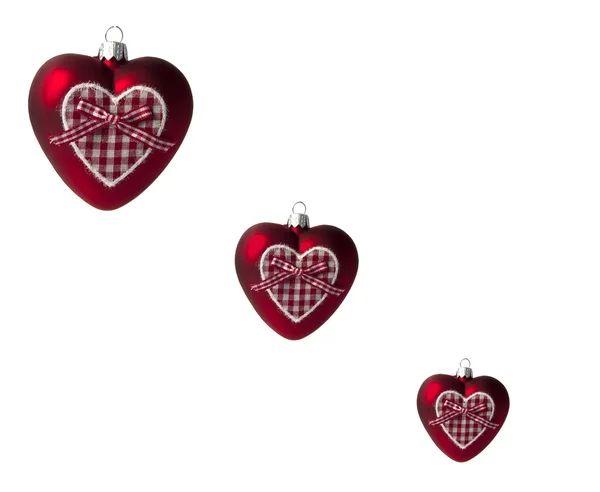 Red christmas heart shape — Stock Photo, Image
