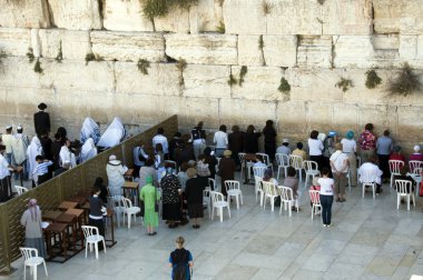 Israel Jerusalem wailing wall woman clipart