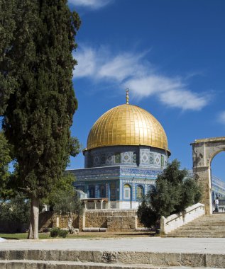 Mosk in Jerusalem with the copper roof clipart