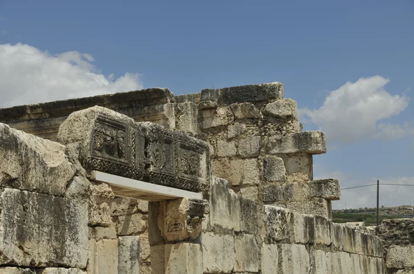 在废墟的迦百农或 capharnaum — 图库照片