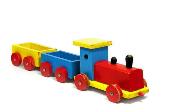 Играть игрушечный поезд — стоковое фото