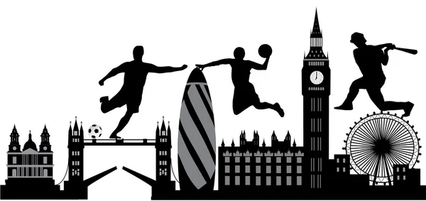 Londres cidade esporte —  Vetores de Stock