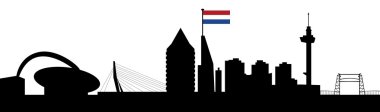 Rotterdam with dutch flag clipart