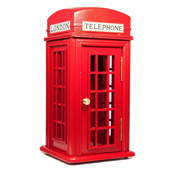Kırmızı Londra telefon — Stok fotoğraf