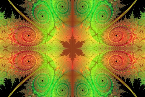 Lime Green and Orange Tapestry Abstract Background — Stock Photo, Image