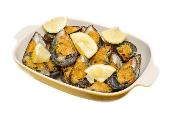Mussels au gratin — Stock Photo, Image