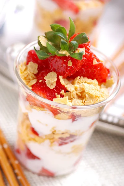 Cranachan strawberry, dessert typical Scottish — Stock Photo, Image