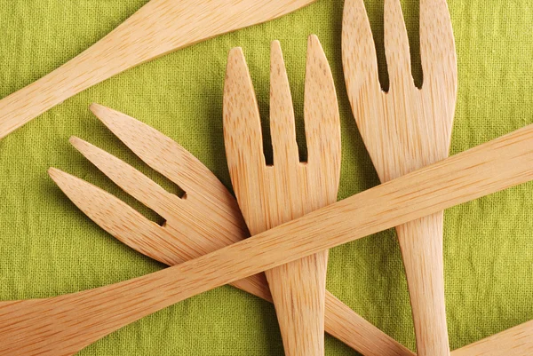Wooden cutlery — Stock Photo, Image