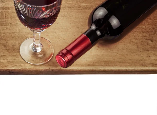 Bottle of wine isolated on white background — Stock Photo, Image