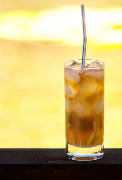 stock image Cuba libre cocktail background the bright sunlight