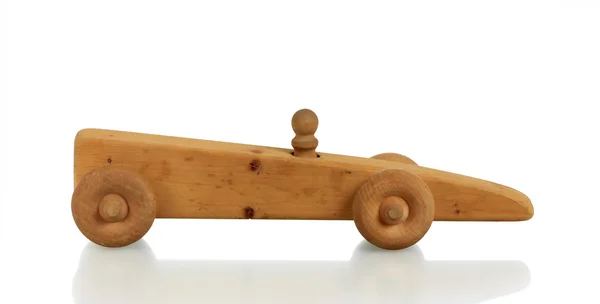 Carro de brinquedo em madeira — Fotografia de Stock