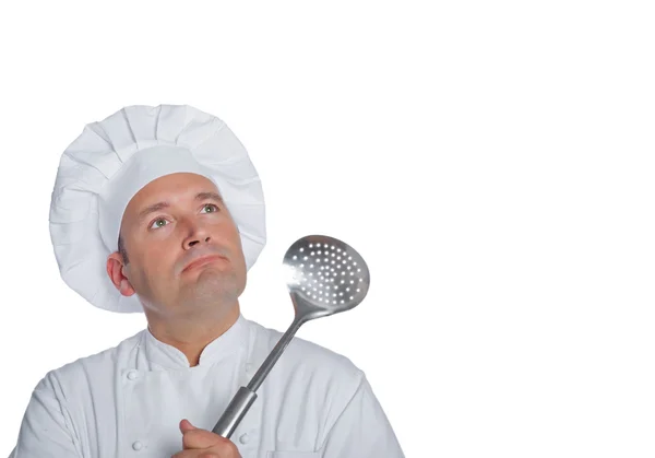 Profi-Koch isoliert auf weißem Hintergrund — Stockfoto