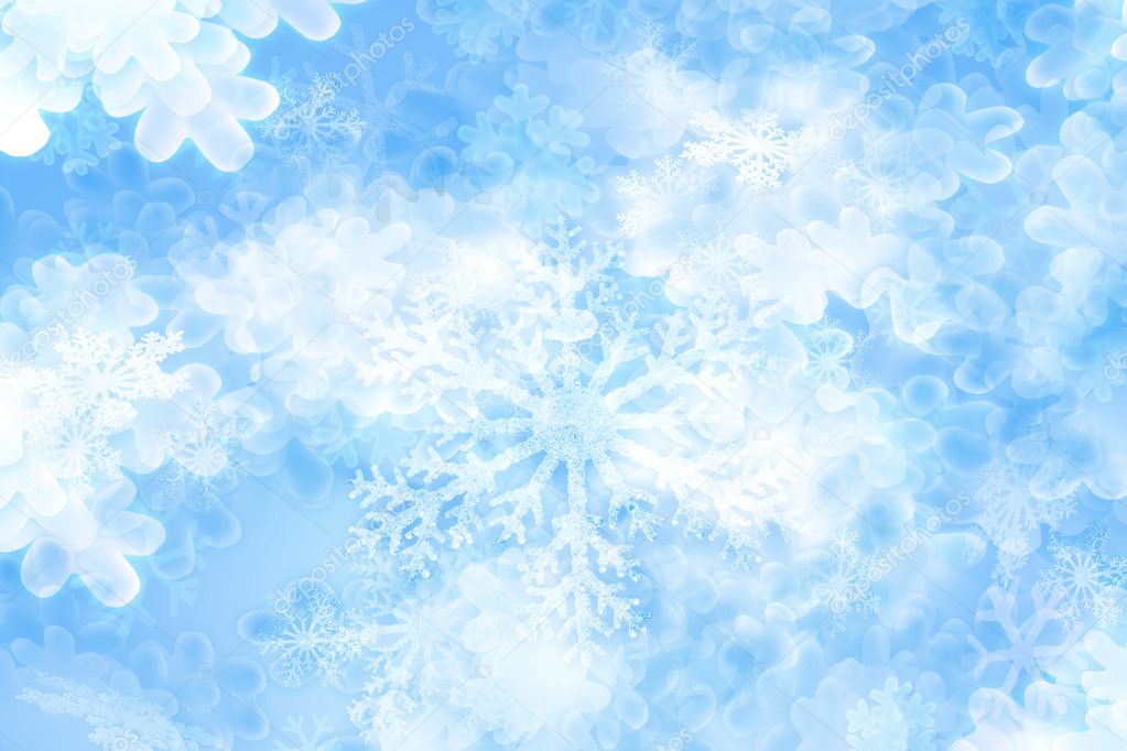 Snowflakes background in soft shining