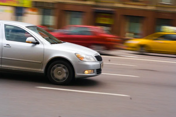 stock image Fast traveling car