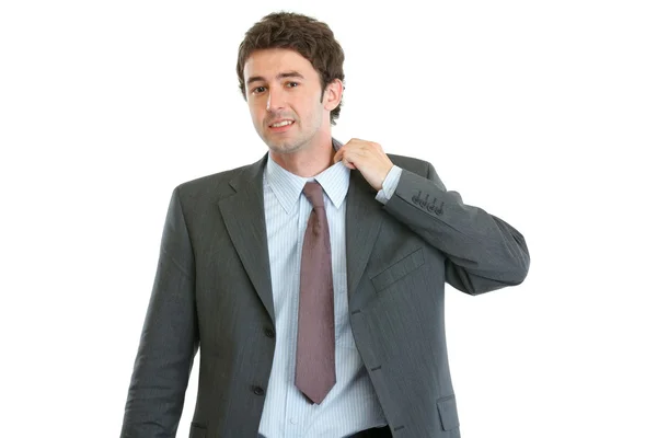 Portrait of nervous modern businessman — Stock Photo, Image
