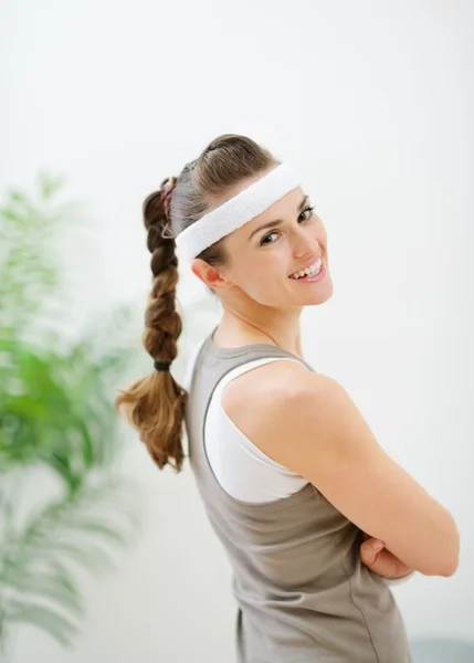 Portrait of smiling fitness woman — Stock Photo, Image
