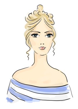 moda kız kroki