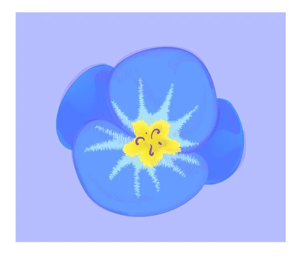 Violet bloem illustratie — Stockfoto