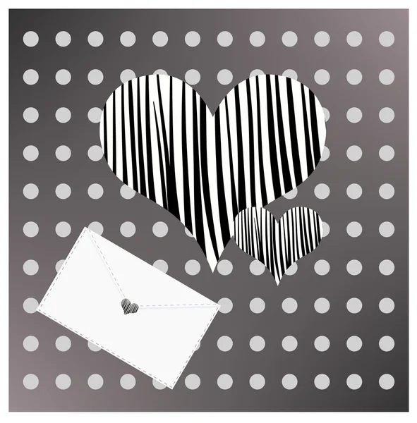 Black and white valentine — Stock Photo, Image