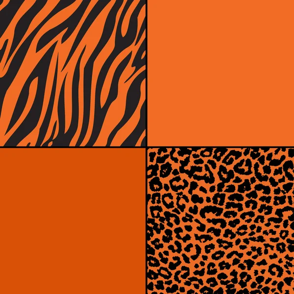 Orangefarbene Zebra- & Gepardenpapiere — Stockfoto