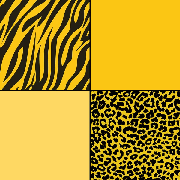 Gelbe Zebra- & Gepardenpapiere — Stockfoto
