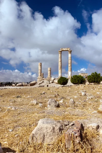Säulen des Herkules in der Zitadelle von Amman — Stockfoto