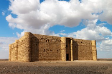 The Kaharana desert castle in east of Jordan, Asia clipart