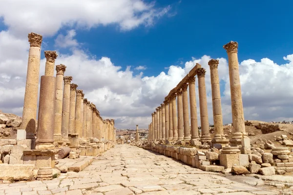 Jerash, Ruínas da cidade greco-romana de Gera — Fotografia de Stock