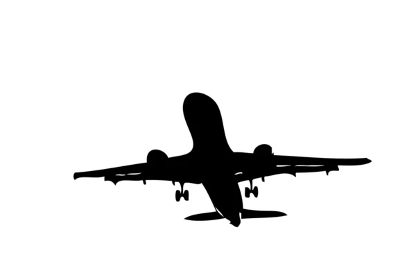 Airplane landing — Stock Vector