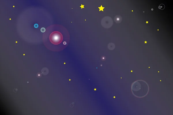 Arrière-plan avec étoiles abstraites et réflexion — Image vectorielle