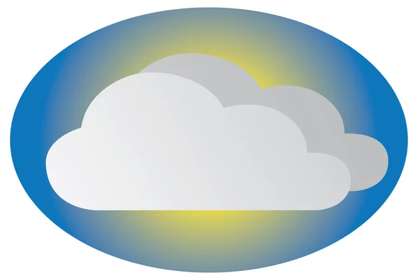 Cloudy icons — Stock Vector